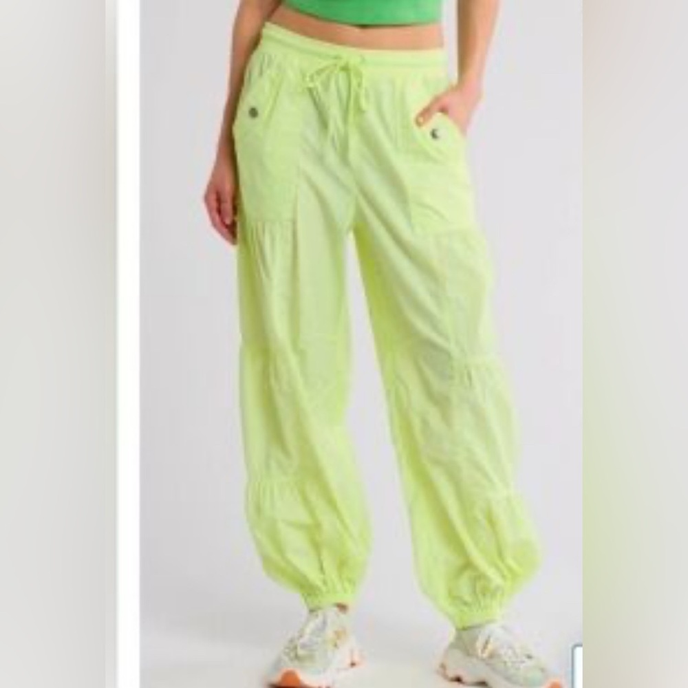 New Free Movement Free People Neon parachute Pants small